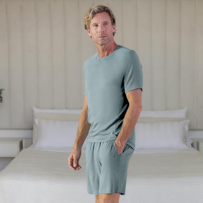 Collagen infused sleepwear for men || Frosted sage