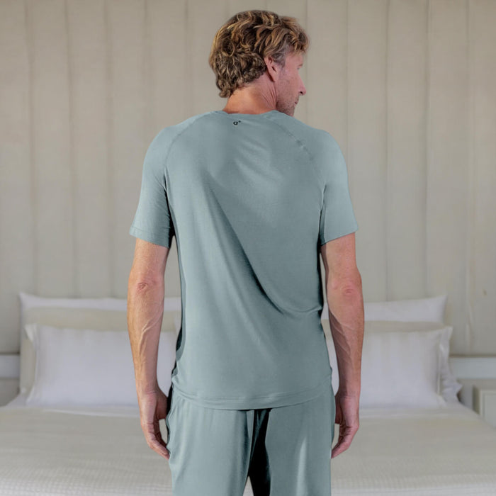 Collagen infused sleepwear for men || Frosted sage