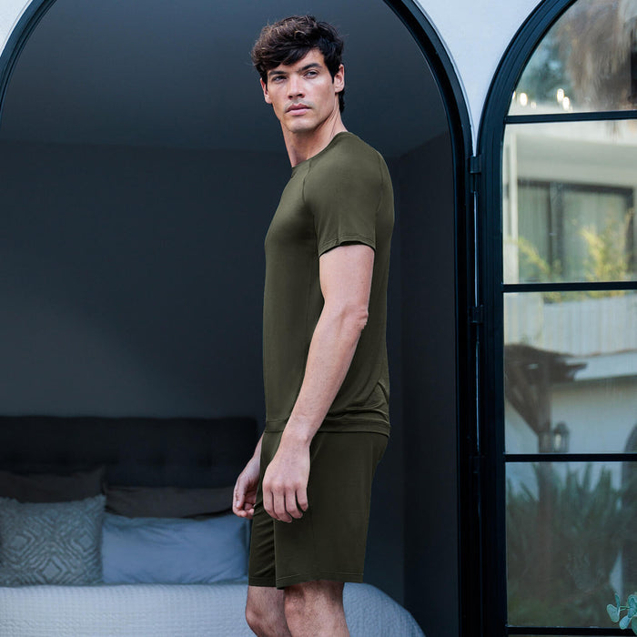 Cooling sleep t-shirt men || Olive green