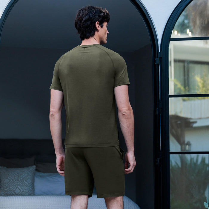 Cooling sleep t-shirt men || Olive green