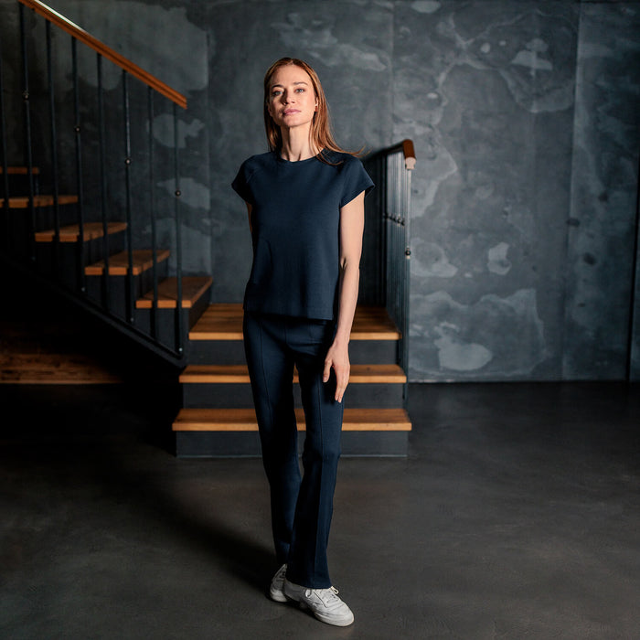 Comfortable travel wear t-shirt || Navy blue