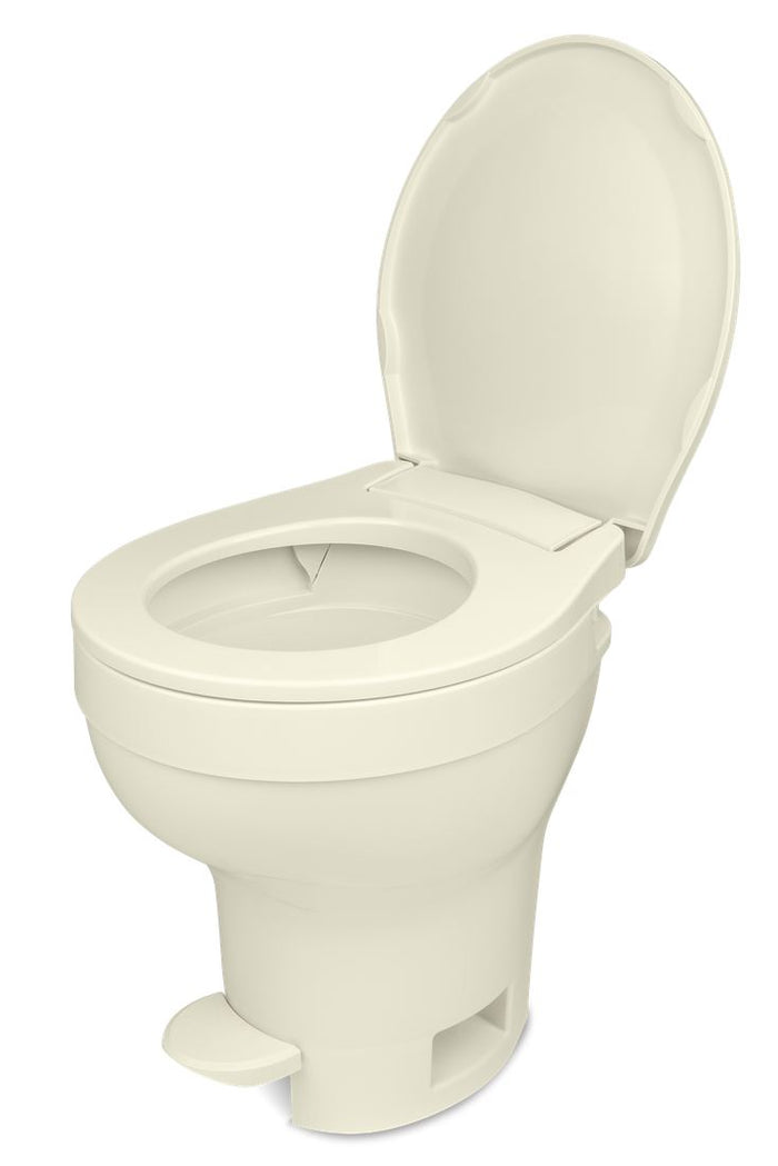 Parchment Thetford Aqua-Magic VI RV Toilet with Foot Flush - Open Bowl View | United RV Parts