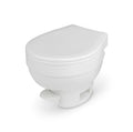 White Thetford Aqua-Magic VI Low Profile RV Toilet 31833 - Side View | United RV Parts