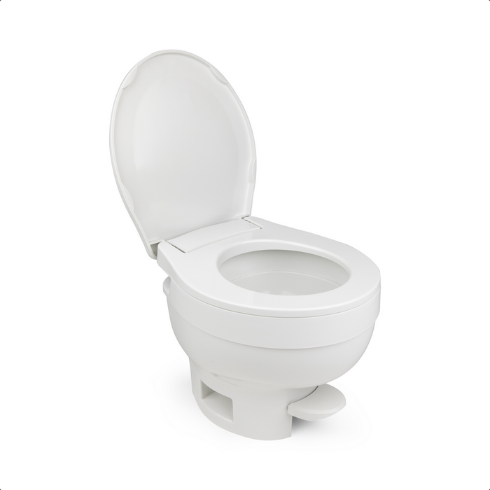 White Thetford Aqua-Magic VI RV Toilet Open - Front Detail | United RV Parts