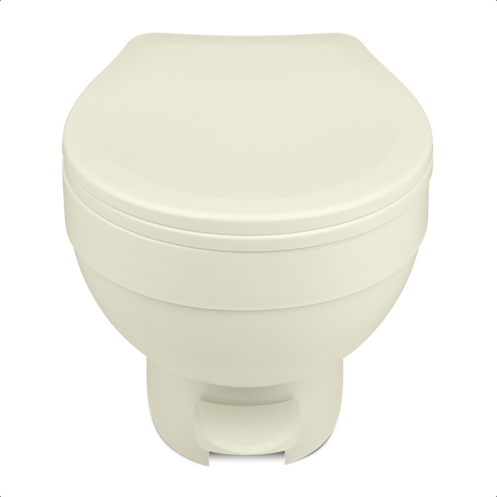 Parchment Thetford Aqua-Magic VI Low RV Toilet - Front View | United RV Parts