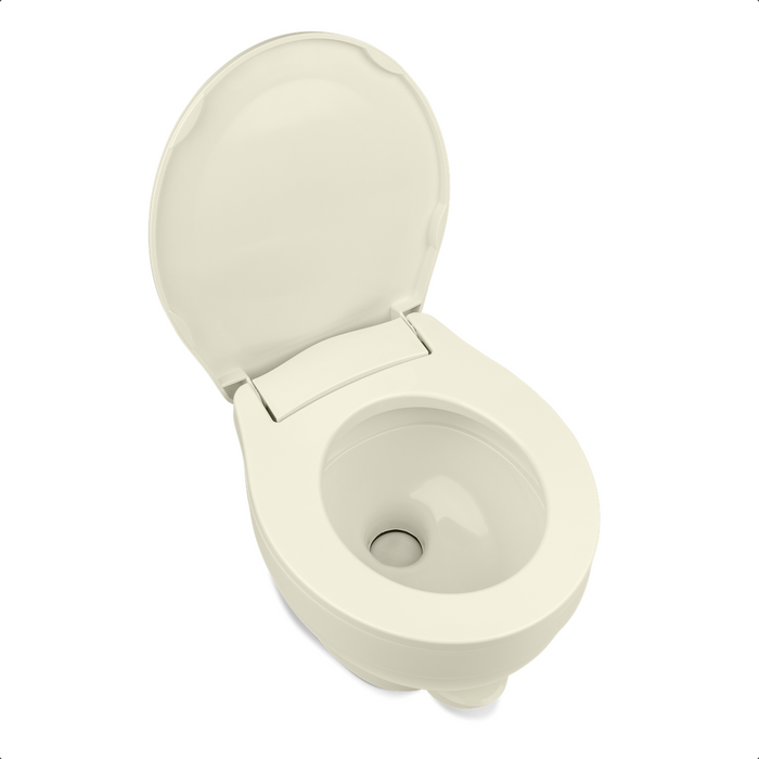 Parchment Thetford Aqua-Magic VI Low RV Toilet - Top Down View | United RV Parts