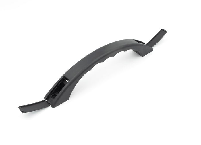 B&B Molders 94165 Black RV Entry Door Assist Handle - Top View Showing Mounting Tabs | United RV Parts