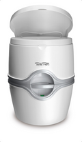 White Thetford Porta Potti 565E RV Toilet - Front View | United RV Parts