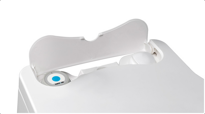 Thetford Porta Potti 565E Electric Flush Button Detail - Close Up | United RV Parts