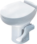 White Thetford Aqua-Magic Residence RV Toilet 42169 - Side View | United RV Parts