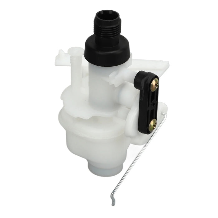 White Plastic RV Toilet Flush Valve - Top Angle View | United RV Parts