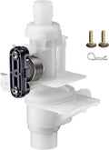 White Plastic Thetford Toilet Valve 31113 with Hardware - Side View | United RV Parts