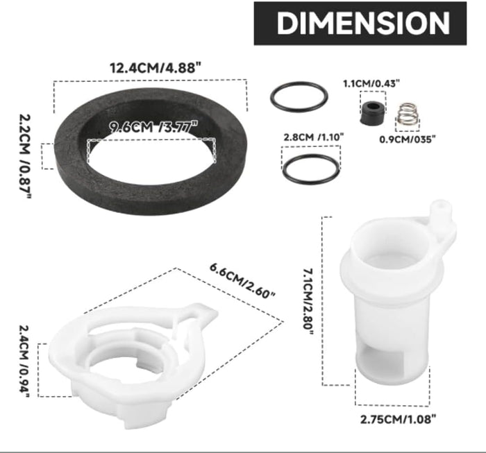 Thetford 42049 Water Valve Module Dimensions Diagram - Technical Specs | United RV Parts