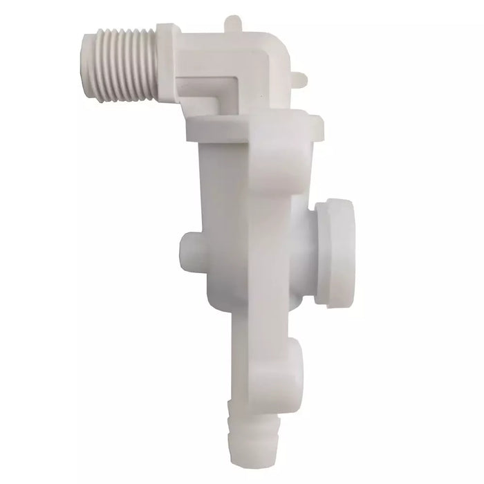 White RV Toilet Valve - Threaded Connection Detail | United RV Parts