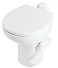 White Thetford Style II Hi RV Toilet 42058 - Side Profile | United RV Parts