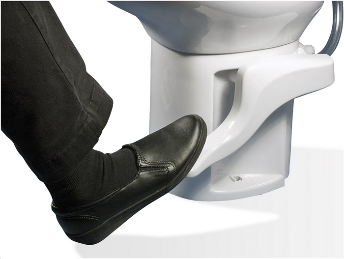 Thetford Style II Foot Pedal Operation - Side Detail View | United RV Parts