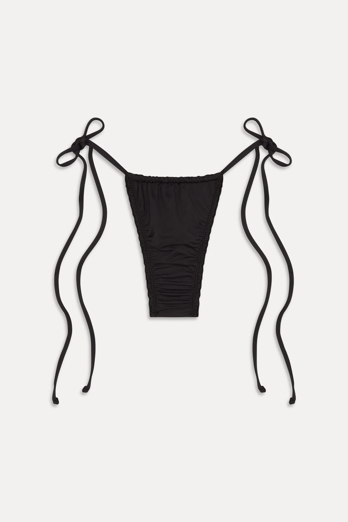 Tidal Micro String Bikini Bottom - Black