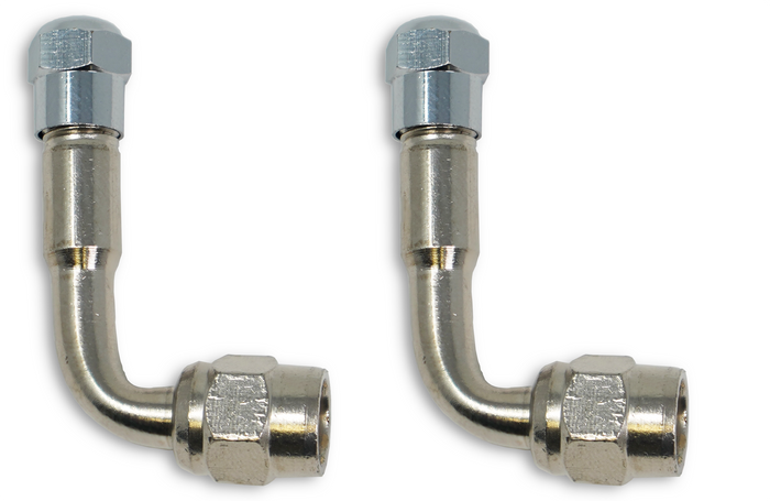 Chrome Metal TireMinder 90 Degree Valve Extenders - Product View | United RV Parts