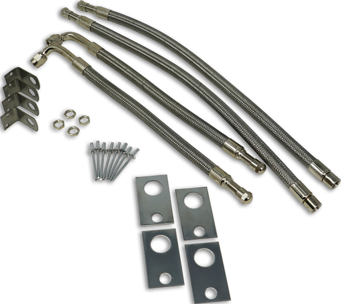 TireMinder Braided Steel Valve Extender Kit TM22307VP - Full Kit Contents View | United RV Parts