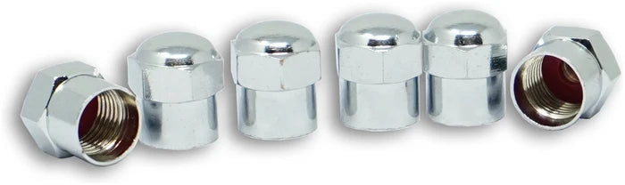Chrome Metal TireMinder Heavy Duty Valve Stem Caps - 6 Pack Product View | United RV Parts