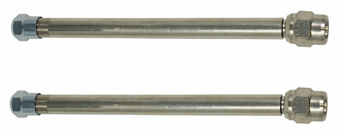 Silver Metal RV Valve Stem Extenders 2-Pack - Side Profile | United RV Parts