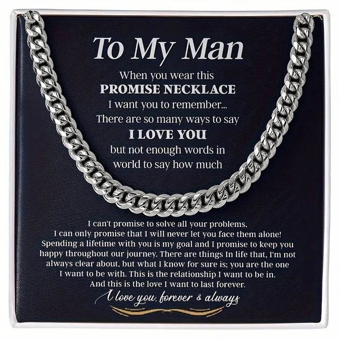 To My Man Chain Necklace Gifts