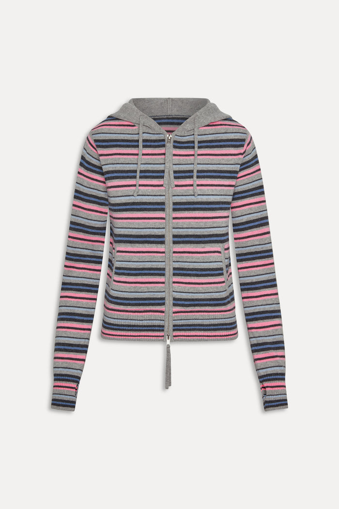 Topanga Cashmere Zip Up Hoodie - Rain Puddle