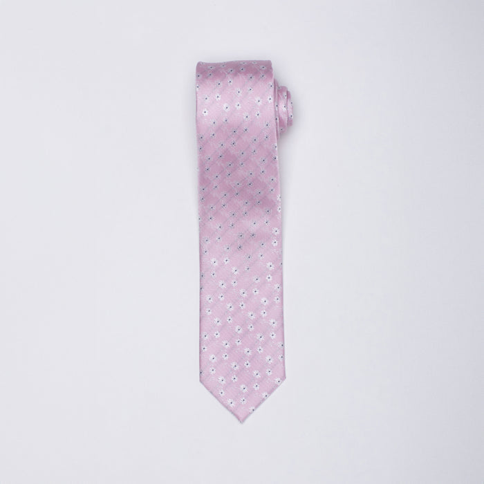 Pink floral patterned tie