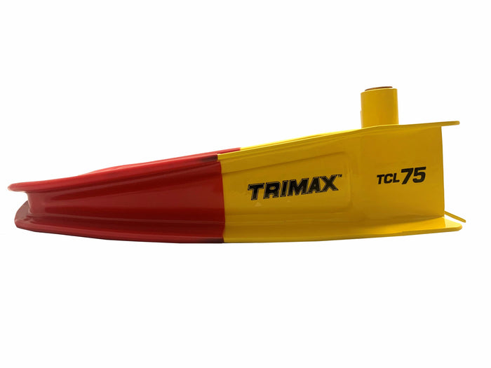 Yellow Red Trimax TCL75 Wheel Chock Lock - Side Profile | United RV Parts