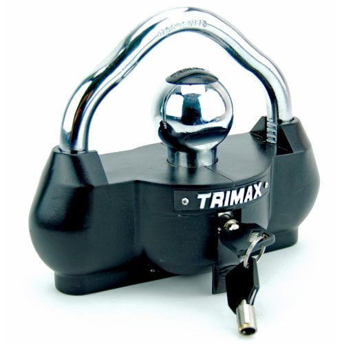 Black Steel Trimax UMAX100 Universal Coupler Lock - Side Angle | United RV Parts