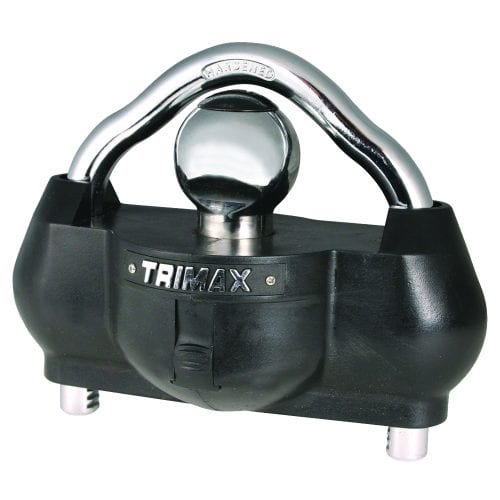 Black Steel Universal Coupler Lock - Front View | United RV Parts