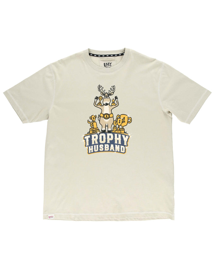 Trophy Husband Blue Men's PJ Tee: XXL