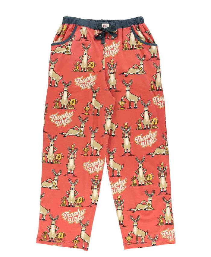 Trophy Wife Pink Women's Pajama Pant: L