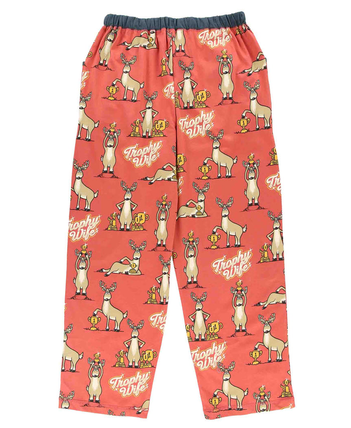 Trophy Wife Pink Women's Pajama Pant: L