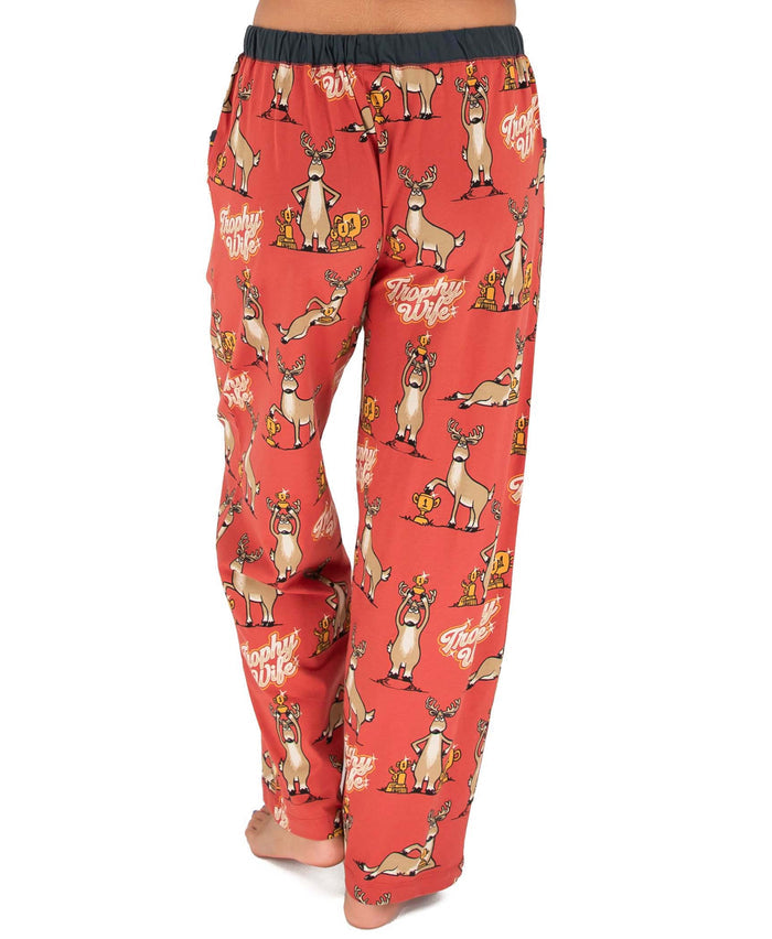 Trophy Wife Pink Women's Pajama Pant: L