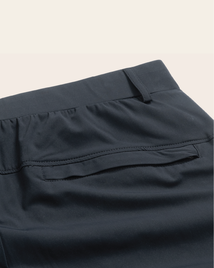 Pitch black pants with belt loops