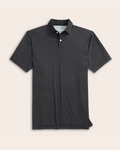Black with white polka dots short sleeve polo shirt