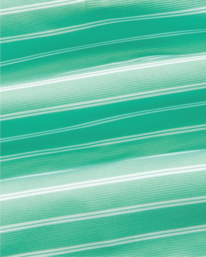 Tropic Polo - Mint Green w/ White Stripes