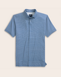 Tropic Polo - Navy w/ Light Blue and White Stripes