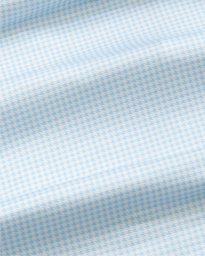 Tropic Polo - Pale Blue / White Houndstooth
