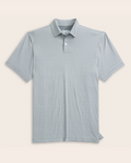 Steel gray short sleeve polo shirt on a white background