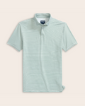 Tropic Polo - White and Green Stripes