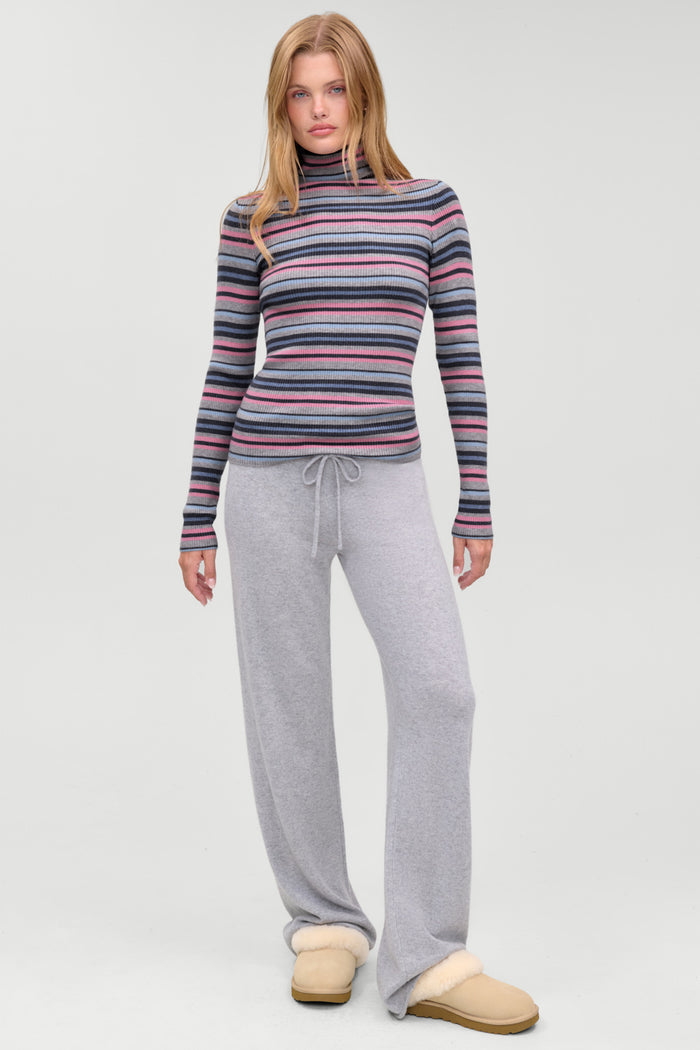 Tucker Cloud Knit Turtleneck Sweater - Rain Puddle