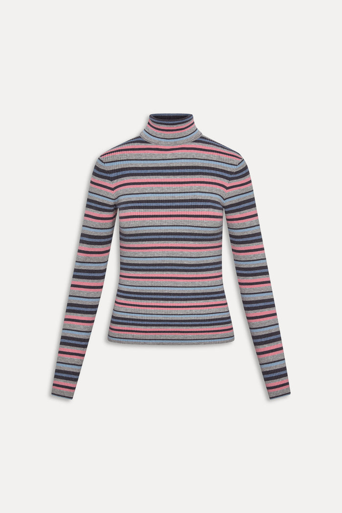 Tucker Cloud Knit Turtleneck Sweater - Rain Puddle
