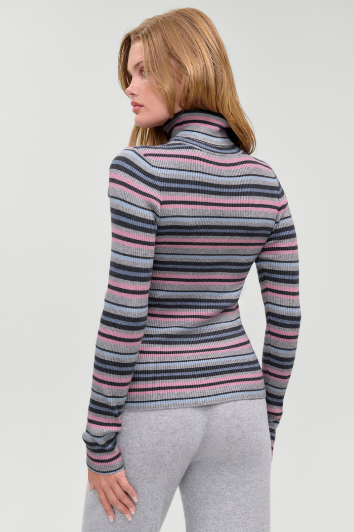 Tucker Cloud Knit Turtleneck Sweater - Rain Puddle