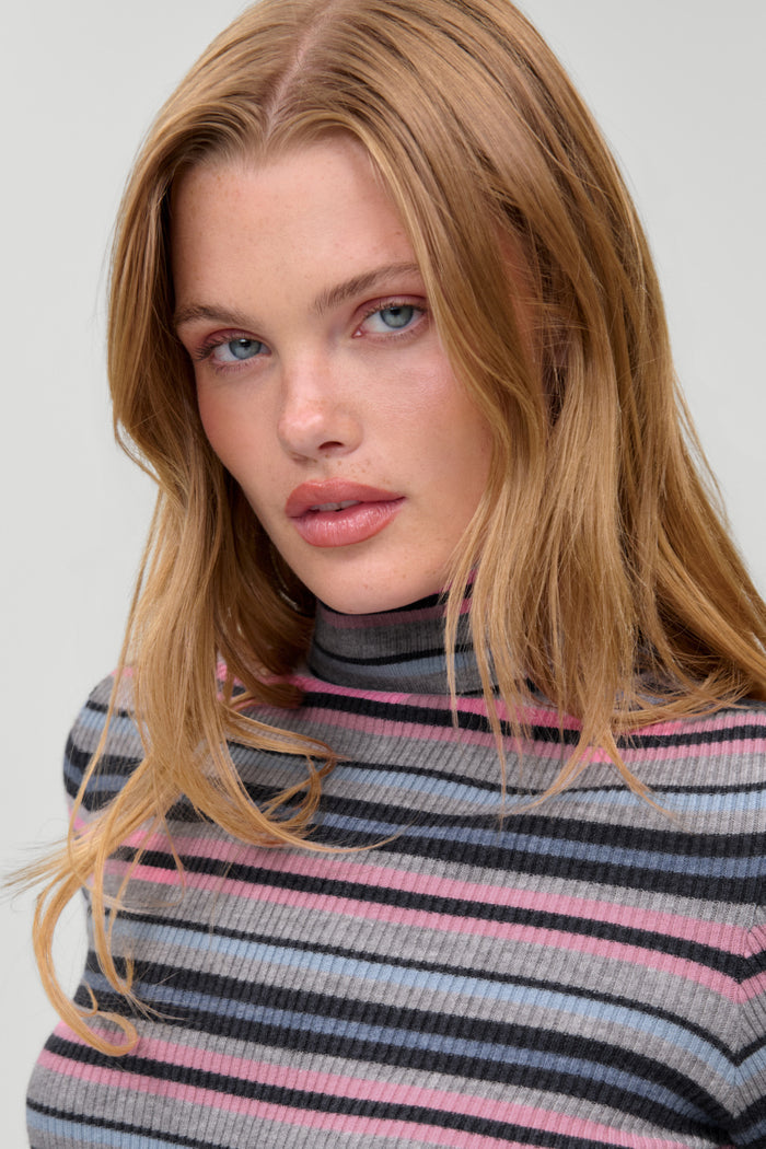 Tucker Cloud Knit Turtleneck Sweater - Rain Puddle