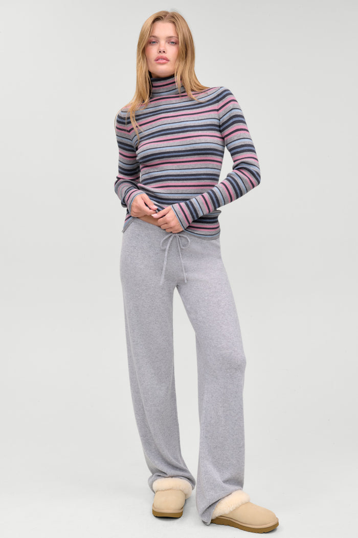 Tucker Cloud Knit Turtleneck Sweater - Rain Puddle