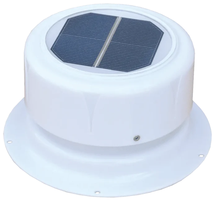 White Ultra-Fab Mini Solar Plumbing Vent 53-945001 - Angled View | United RV Parts
