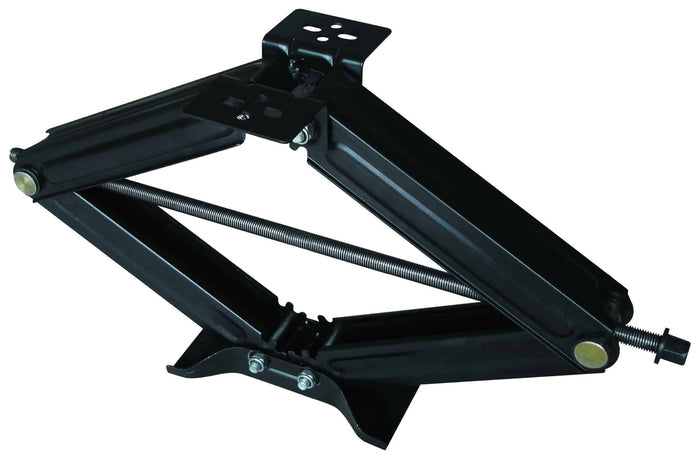 Black Steel RV Scissor Jack 6500 lb Capacity - Angled View | United RV Parts