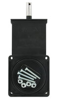 Black Valterra 3" RV Sewer Waste Valve Body T1003PBC with Hardware - Front View | United RV Parts